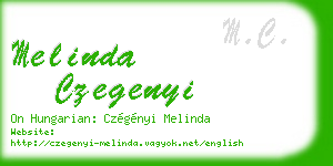melinda czegenyi business card
