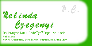 melinda czegenyi business card